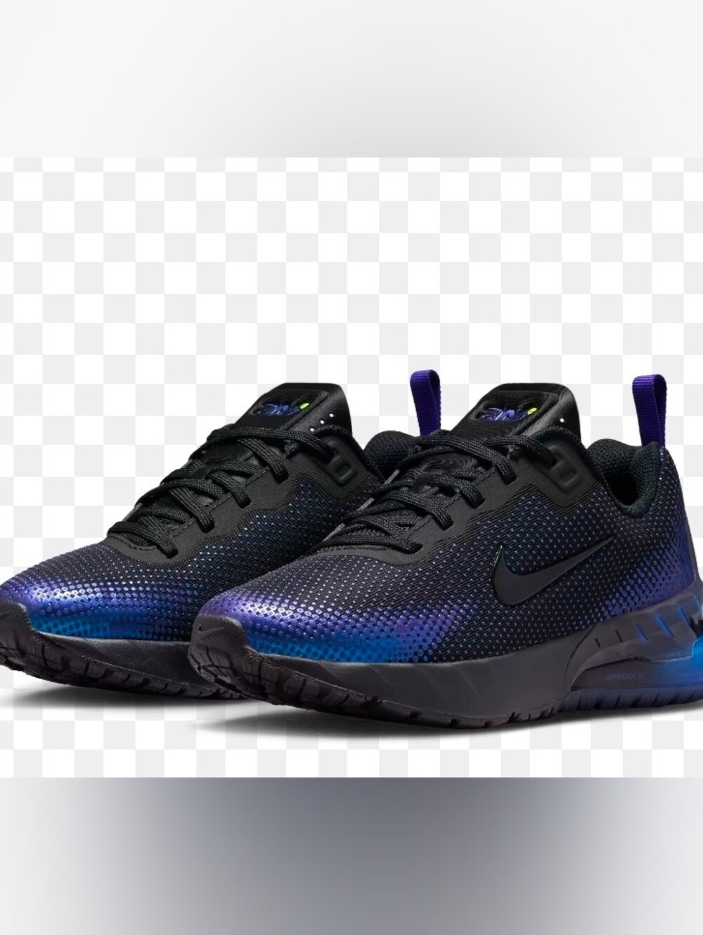 Nike Air Max Phoenix Men's Black Sneakers with Purple & Blue Accents